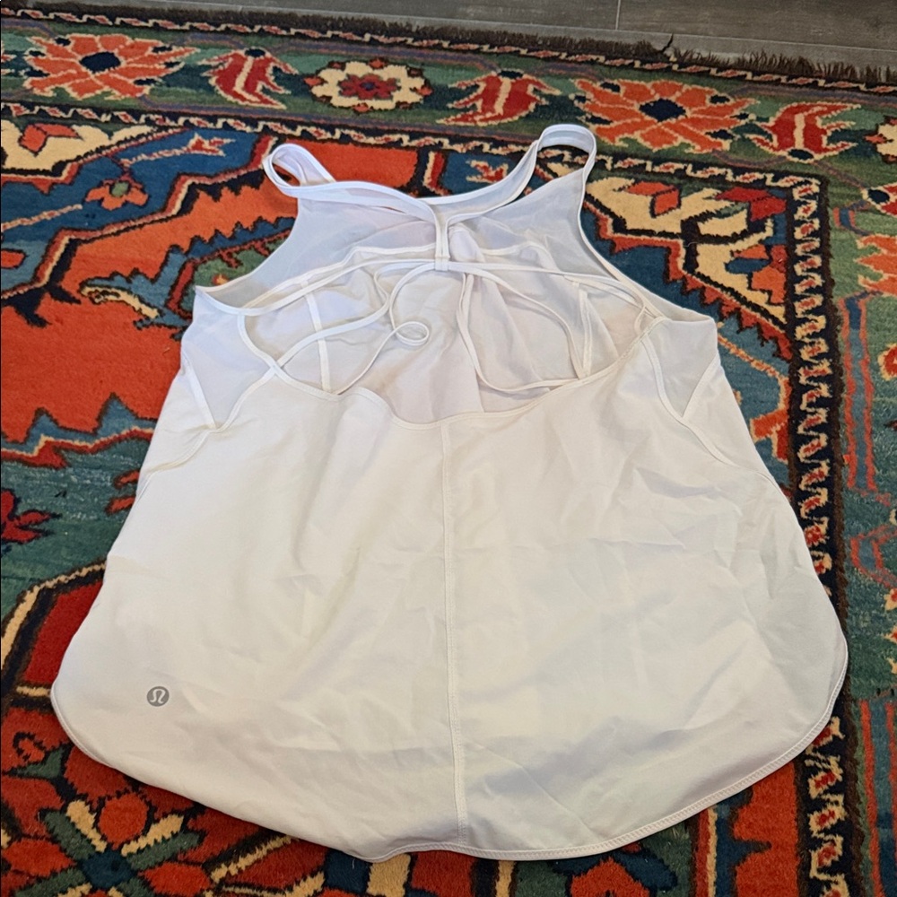 lululemon athletica White Strappy Back Tank Top